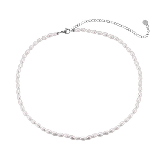 Halskette "Süßwasserperlen" silber
