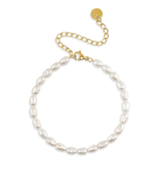 Armband "Süßwasserperlen" gold